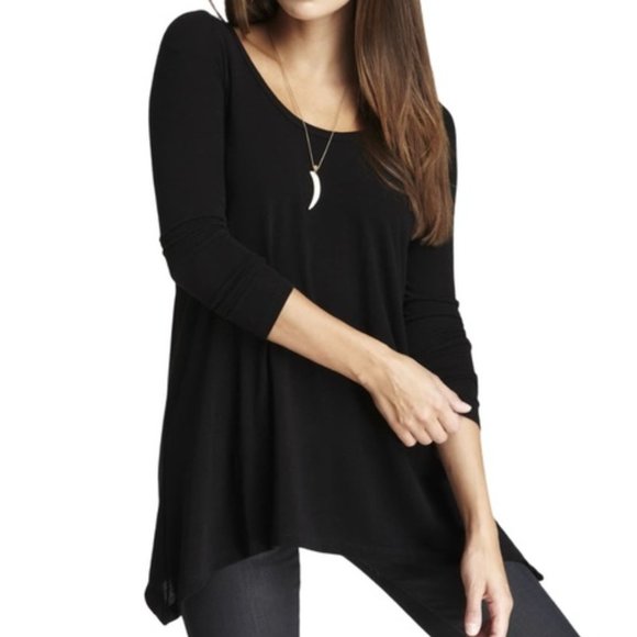 Go Couture Sharkbite Tunic Sweater Top - Small  NWT - Picture 1 of 5